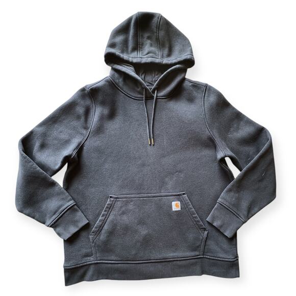 Carhartt Womens Hoodie Relaxed Fit Blue Streetwear Workwear Size XL 16/18 - Picture 1 of 12
